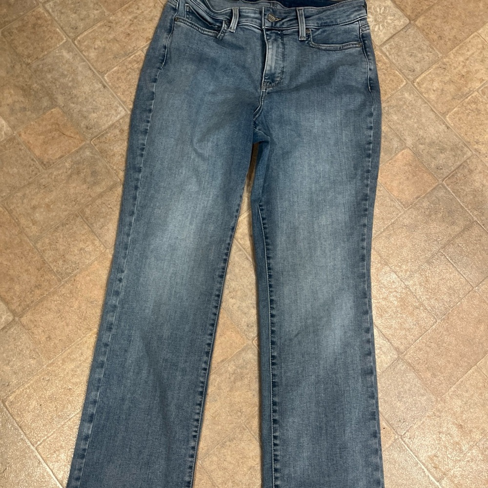 NYDJ Blue Straight Leg Jeans Classic Style